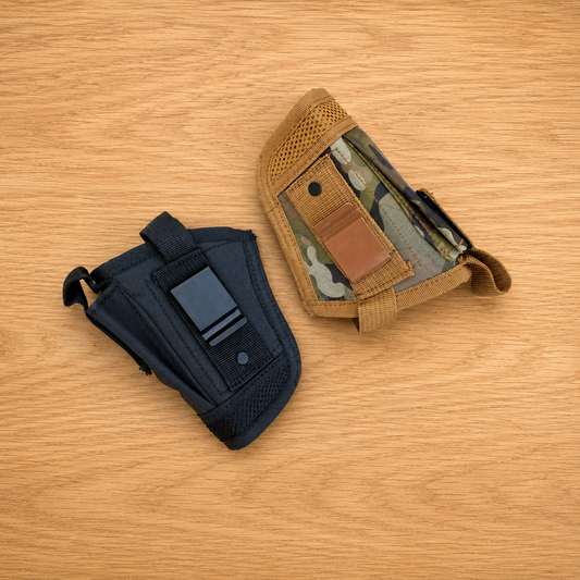 2-in-1 Premium Parachute Pistol Pouch Offer | Glock, 9mm, 30 bore | Free Cleaning Kit