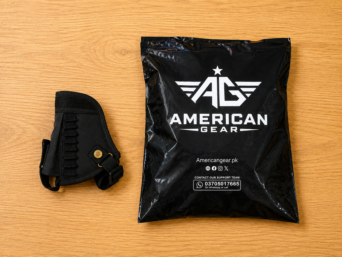 2-in-1 Premium Parachute Pistol Pouch Offer | Glock, 9mm, 30 bore | Free Cleaning Kit