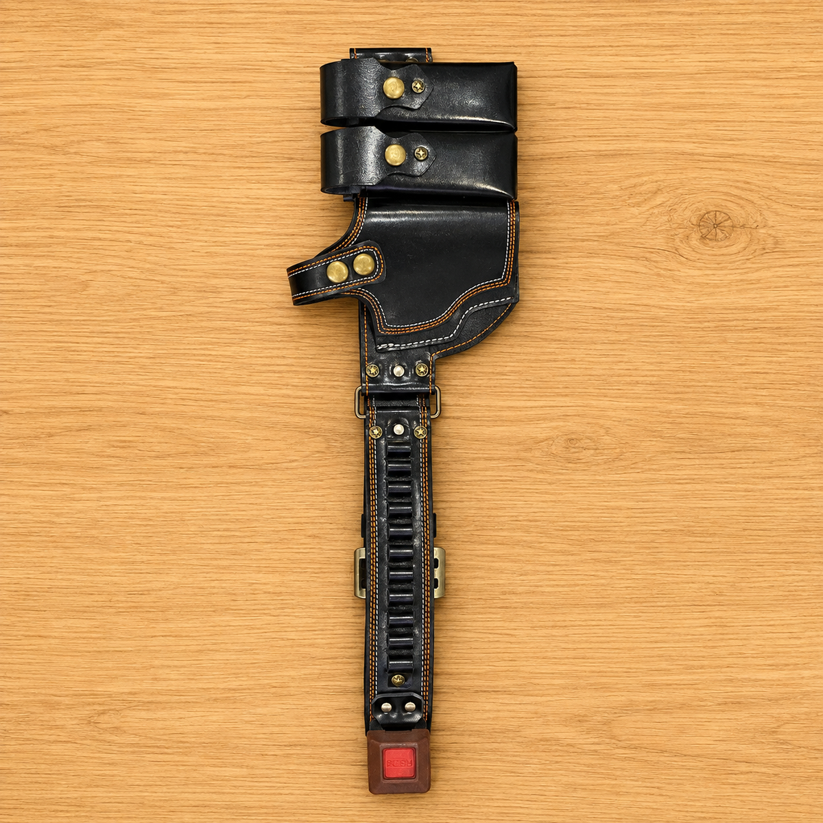 Premium Black Comfort-Fit Leather Belly Holster | FREE Cleaning Kit