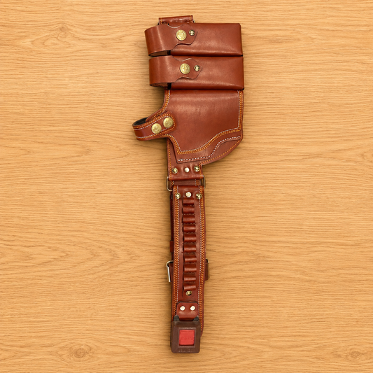 Premium Brown Comfort-Fit Leather Belly Holster | FREE Cleaning Kit