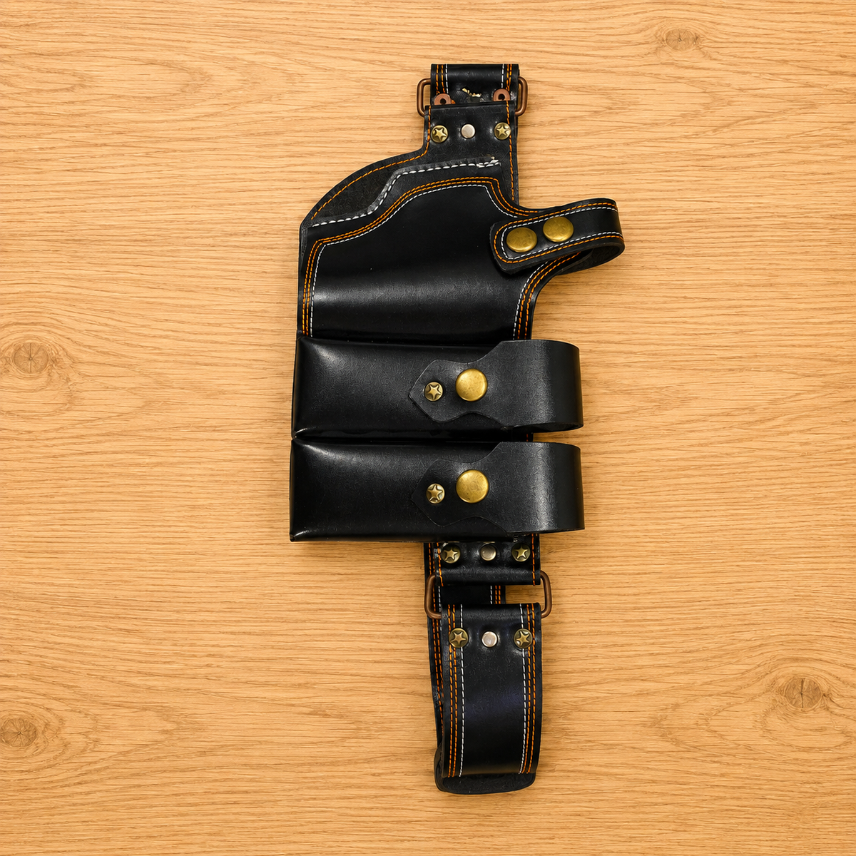 Premium Black Comfort-Fit Leather Belly Holster | FREE Cleaning Kit