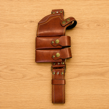 Premium Brown Comfort-Fit Leather Belly Holster | FREE Cleaning Kit