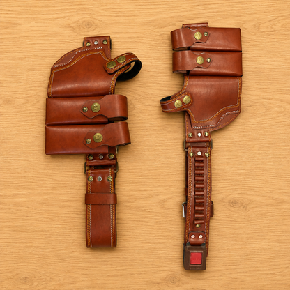 Premium Brown Comfort-Fit Leather Belly Holster | FREE Cleaning Kit