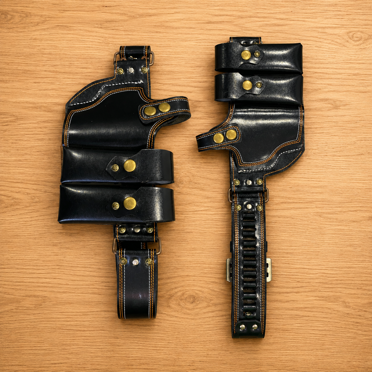 Premium Black Comfort-Fit Leather Belly Holster | FREE Cleaning Kit