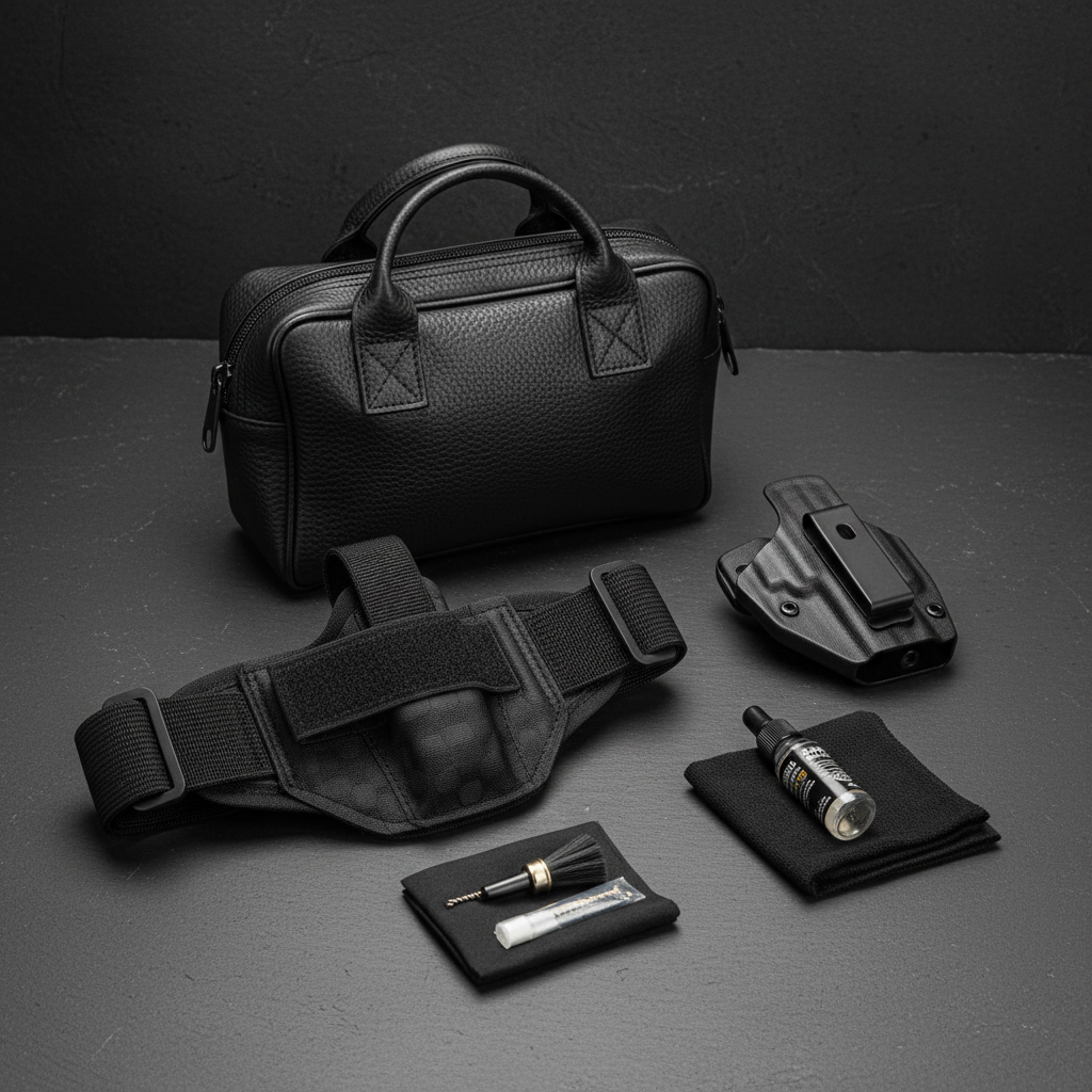 Ultimate 4-in-1 Tactical Carry Kit with GC bag, belly belt, clipper holster and gun cleaning kit