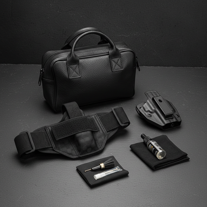 Ultimate 4-in-1 Tactical Carry Kit with GC bag, belly belt, clipper holster and gun cleaning kit