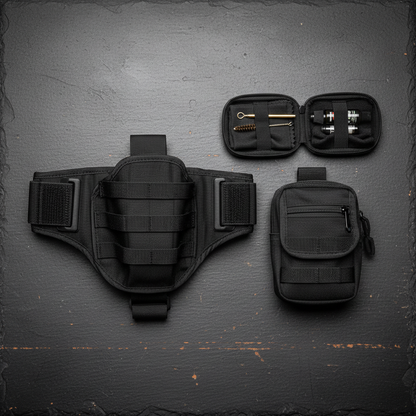 Premium 3 in 1 Carry Set with belly belt, pistol pouch and gun cleaning kit